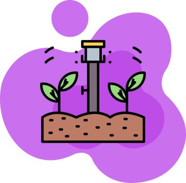 Bitki simgesi sulama, illüstrasyon vektör