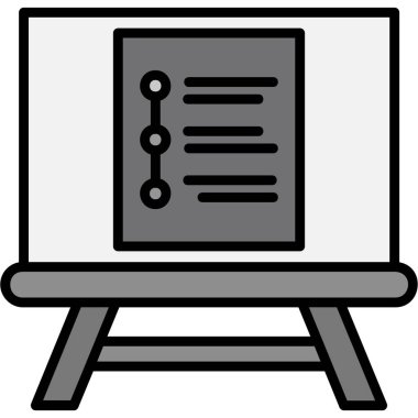 masaüstü bilgisayar simgesi ana hat biçiminde