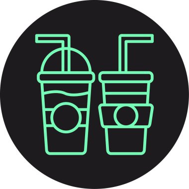 Modern kahve ikonunun vektör illüstrasyonu