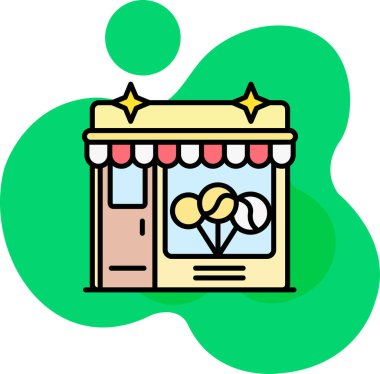 Kafe ikonu vektör illüstrasyonu