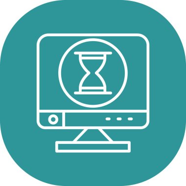 vektör lcd simgesi illüstrasyonu