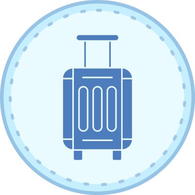 Bavul. Web simgesi basit illüstrasyon