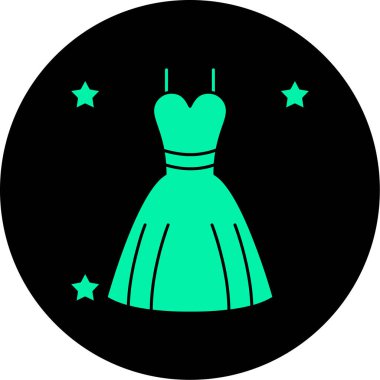 Kadın elbisesinin vektör illüstrasyonu