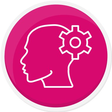 Beyin. Web simgesi basit illüstrasyon