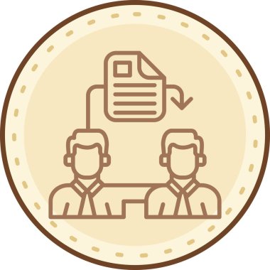 iş kartı simgesi, vektör illüstrasyonu