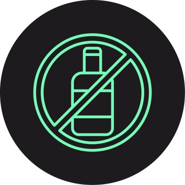 Benzersiz sigara karşıtı glyph vektör simgesi