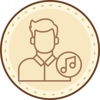 Müzik. Web simgesi basit illüstrasyon