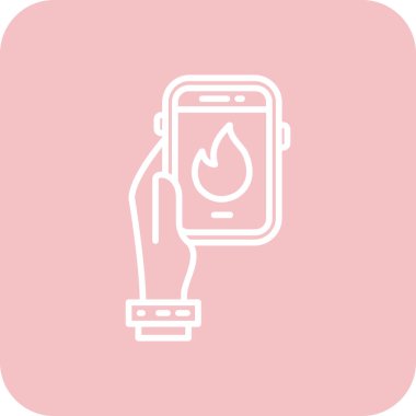 Ateş simgesi olan akıllı telefon