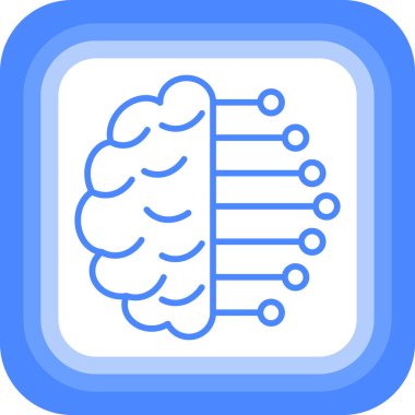 Beyin. Web simgesi basit illüstrasyon