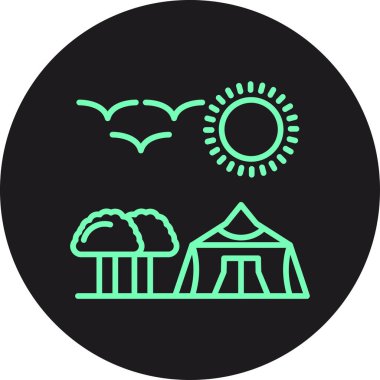 Bir çiftlik simgesinin vektör illüstrasyonu