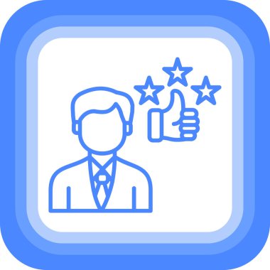 Geri bildirim derecelendirme müşteri simgesi - taslak biçimi