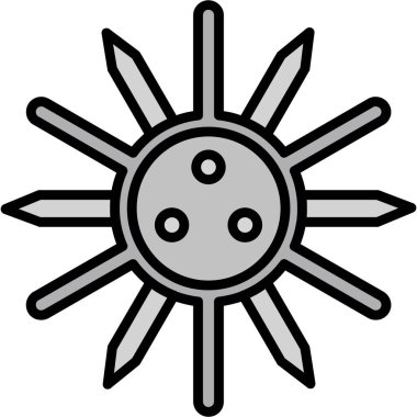 Güneş simgesinin vektör illüstrasyonu