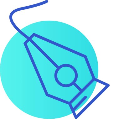 Bir lambanın mavi ve beyaz çizgi simgesinin vektör çizimi