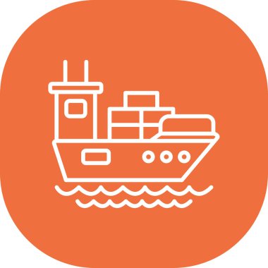 Gemi. Web simgesi basit illüstrasyon