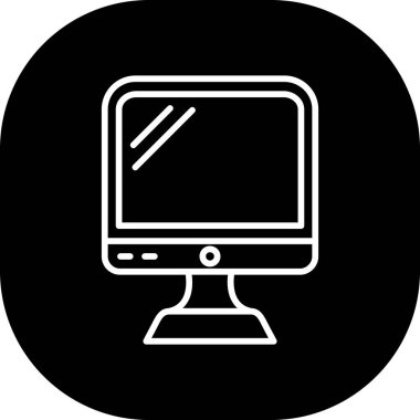 vektör lcd simgesi illüstrasyonu