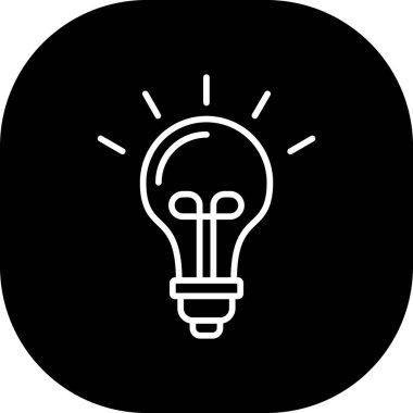 Moda Biçimli Ampul Simgesi İzole Arkaplan