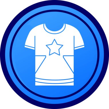 Yıldız simgesi ile yuvarlak rozet, basit biçim