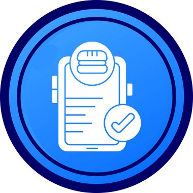 Kontrol listesi simgesinin vektör illüstrasyonu