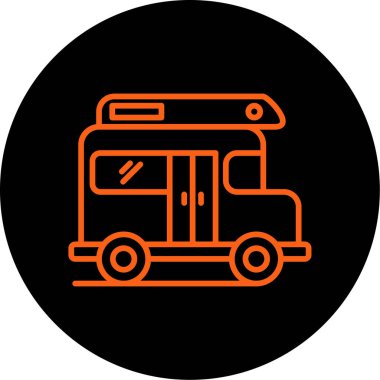 vektör van simgesi çizimi