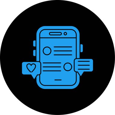 Cep telefonu simgesi, vektör illüstrasyonu