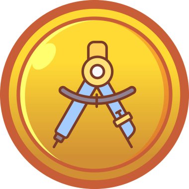 Pusula. Web simgesi basit illüstrasyon