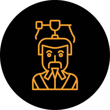 Sakallı ve sakallı bir adamın vektör çizimi