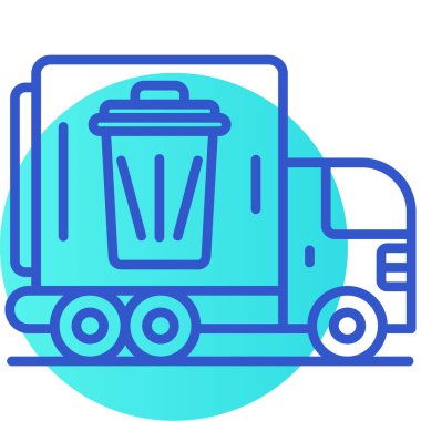 Çöp kutusu simgesi vektör illüstrasyonu