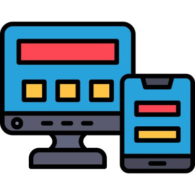 Web tasarım ikonu vektör illüstrasyonu