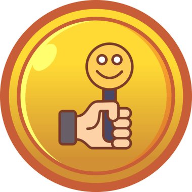 Sikke Doldurulmuş Vektör Simgesi Tasarımı