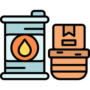 enerji ve ekoloji renkli ikon vektör çizimi