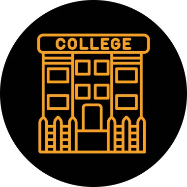 Moda tarzında izole edilmiş üniversite simgesi