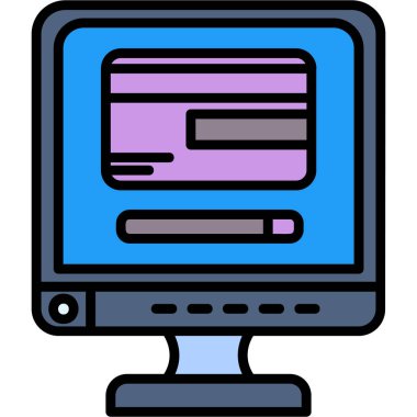 Bilgisayar. Web simgesi vektör illüstrasyonu