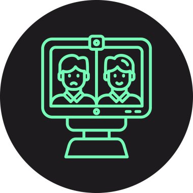 vektör lcd simgesi illüstrasyonu