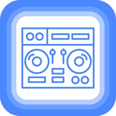 Müzik çalar. Web simgesi basit illüstrasyon