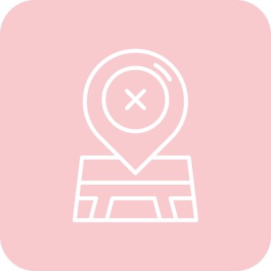 konum haritası simgesi ana hat biçiminde