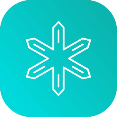 güzel kar tanesi çizgi vektör simgesi