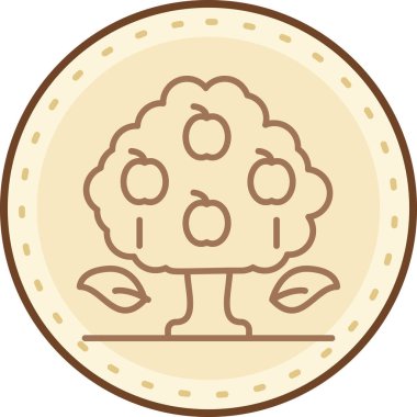 Ağaç simgesinin vektör illüstrasyonu