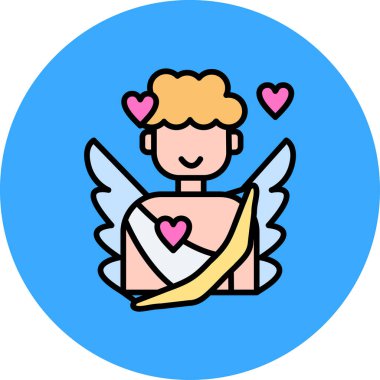 Melek sevgisi kalp ikonu - ana hatlarıyla