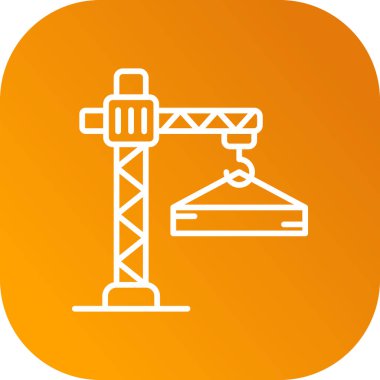 Yapı simgesi renkli çizginin vektör çizimi. güzel bina inşaat simgesi ögesi olarak da kullanılabilir.