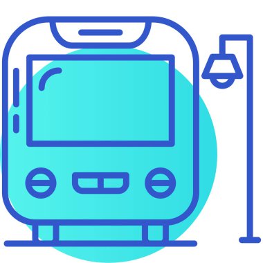 tren. Web simgesi basit illüstrasyon