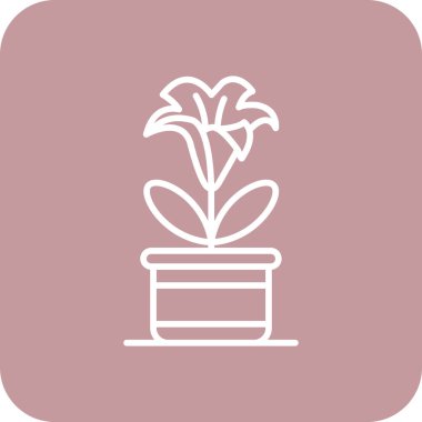 vektör çiçek simgesi illüstrasyonu