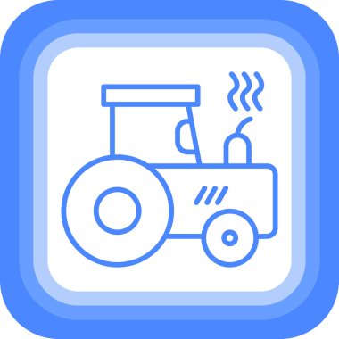 Traktör. Web simgesi basit illüstrasyon