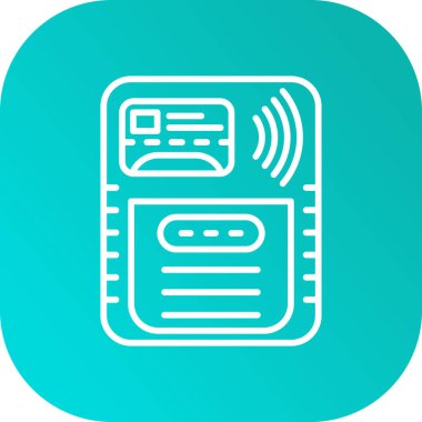 Vektör simgesinin gösterimi. radyo ve radyo için satır biçimi tasarımı ögesi