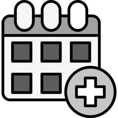 Hastane sağlık ikonu ana hatları biçiminde