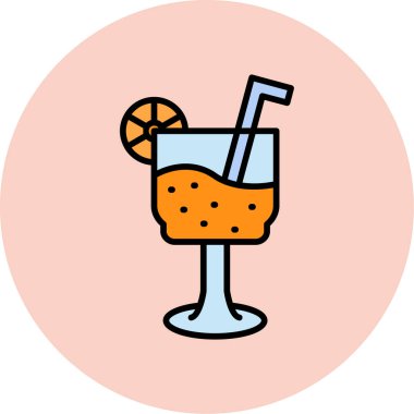 Kokteyl. Web simgesi basit illüstrasyon