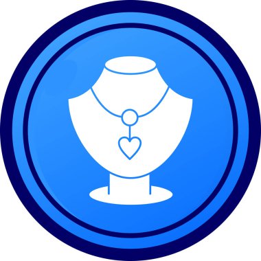 Mavi yuvarlak simgenin vektör illüstrasyonu