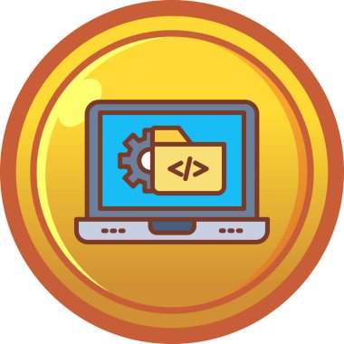 teçhizatlı dizüstü bilgisayar ve altın sikke