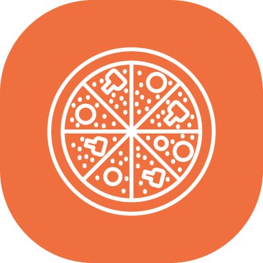 Pizza simgesinin vektör illüstrasyonu