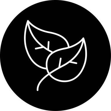 Yaprak simgesinin vektör illüstrasyonu