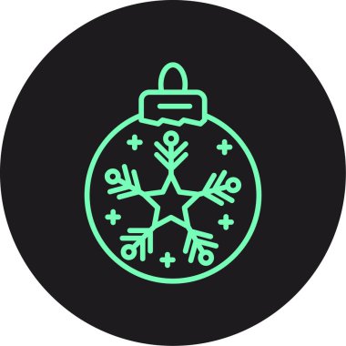 Noel topu simgesi, vektör illüstrasyonu